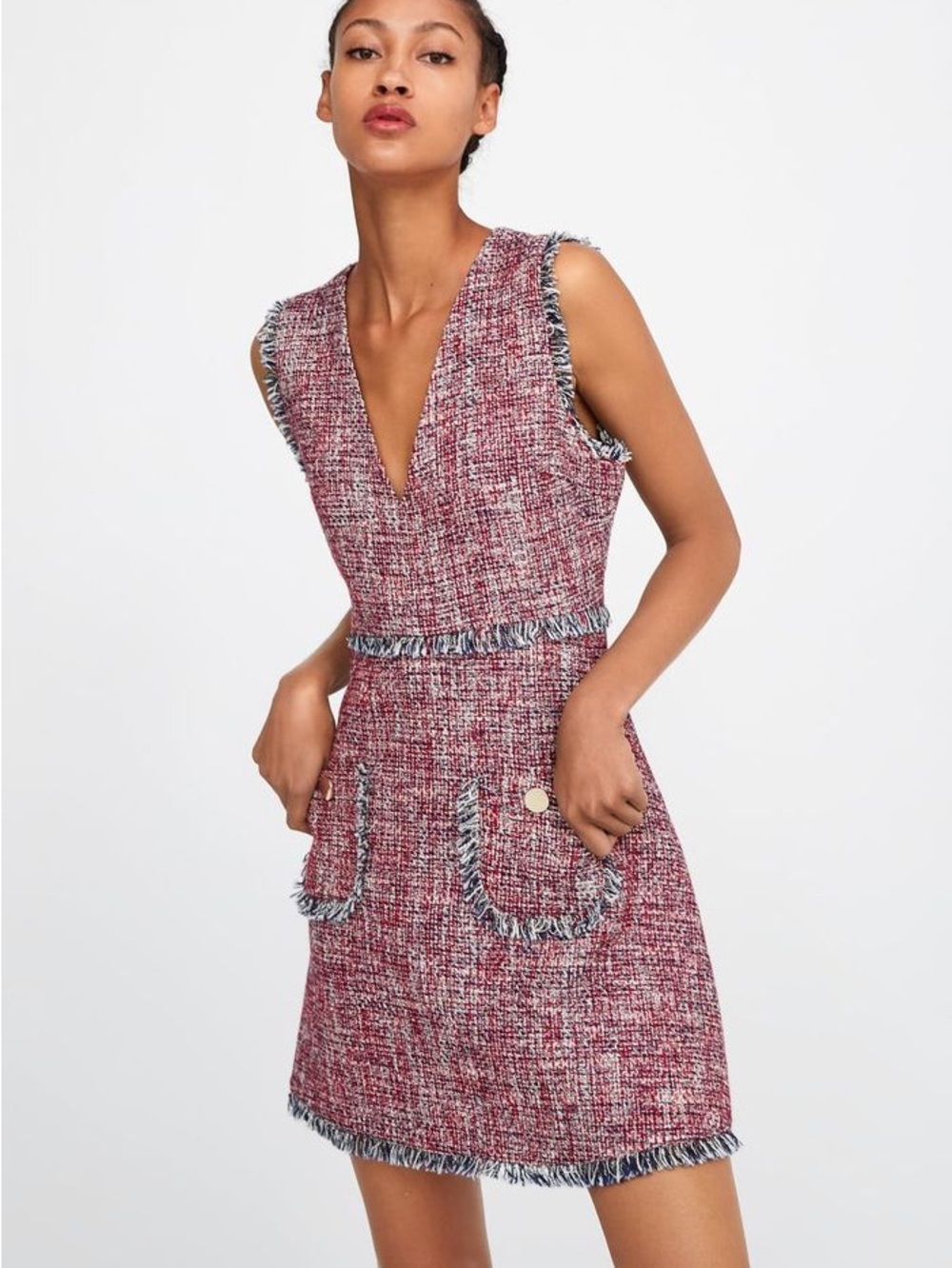 Zara Dress Tweed Designer Inspired